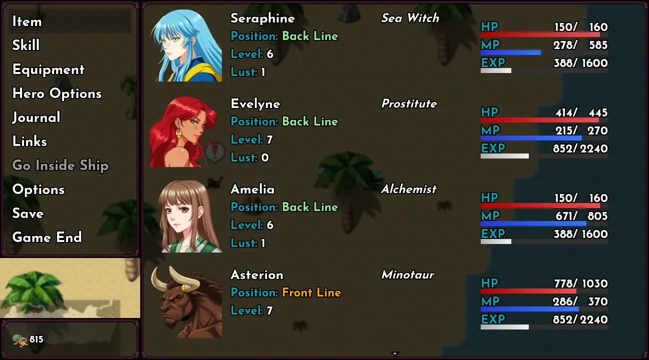 Vengeance of the Minotaur - 2D Turn-Based Adult RPG Screenshot 2 of 17