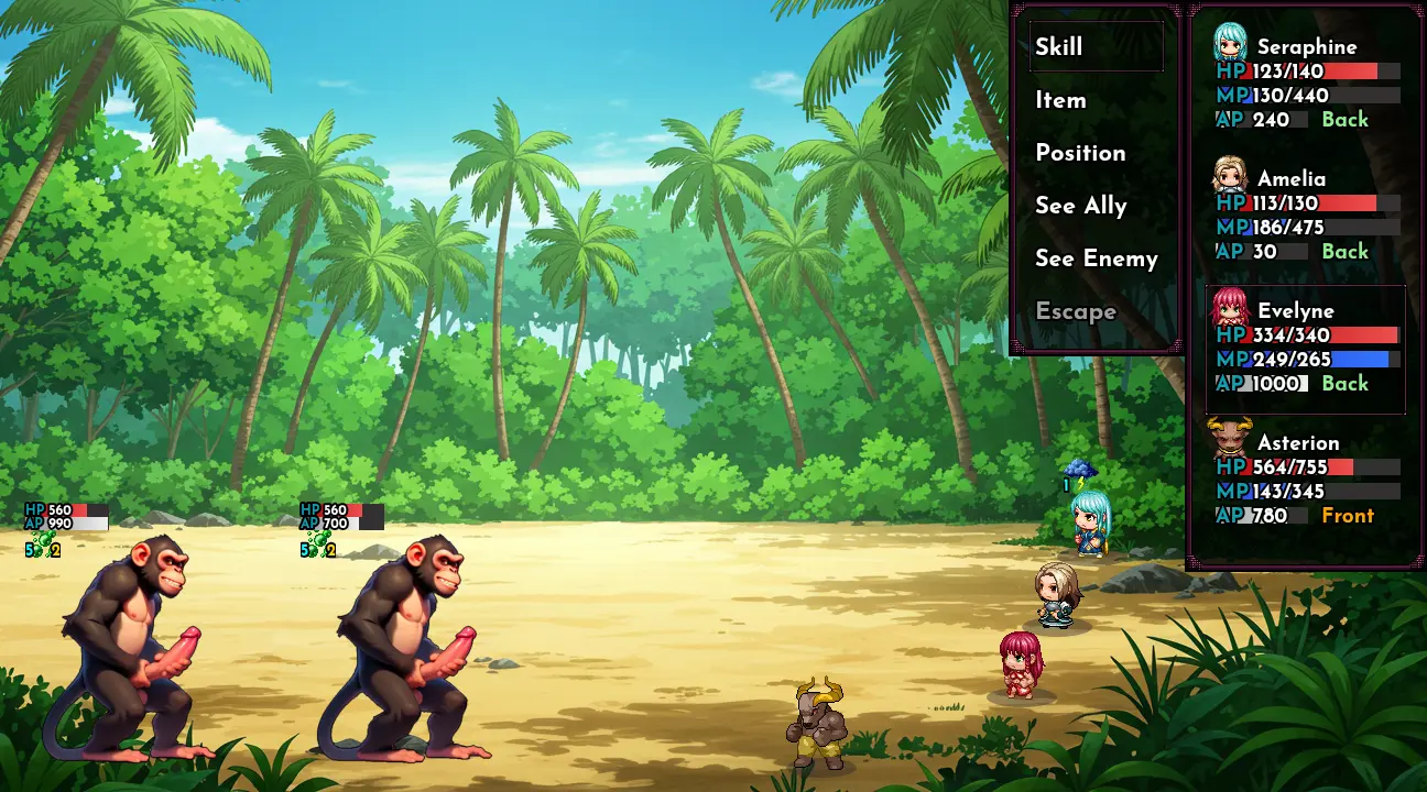 Vengeance of the Minotaur - 2D Turn-Based Adult RPG Screenshot 5 of 17